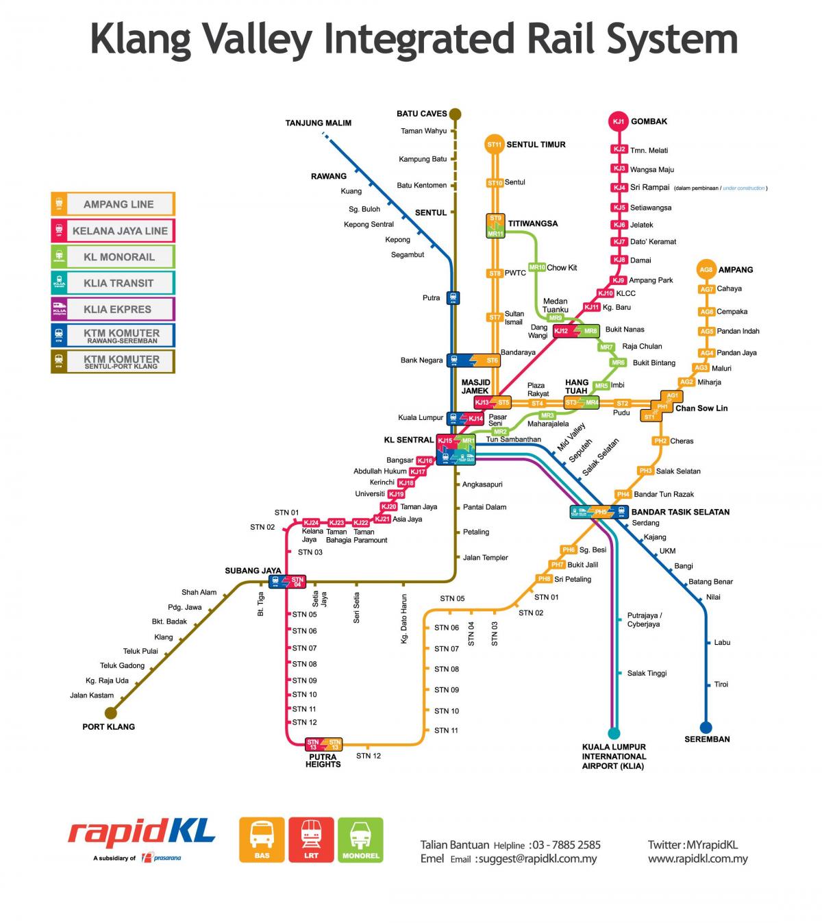 ماليزيا النقل خريطة