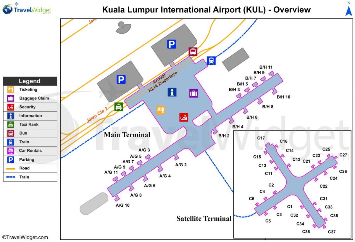 مطار كوالالمبور الدولي خريطة