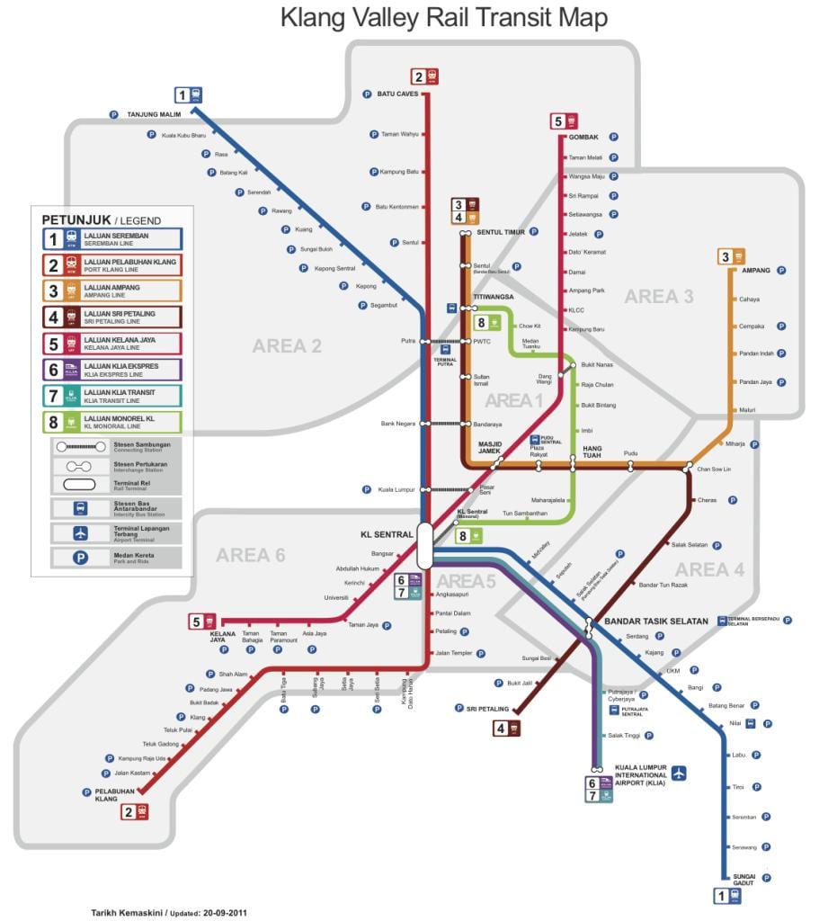 rapidkl lrt خريطة الطريق ، 