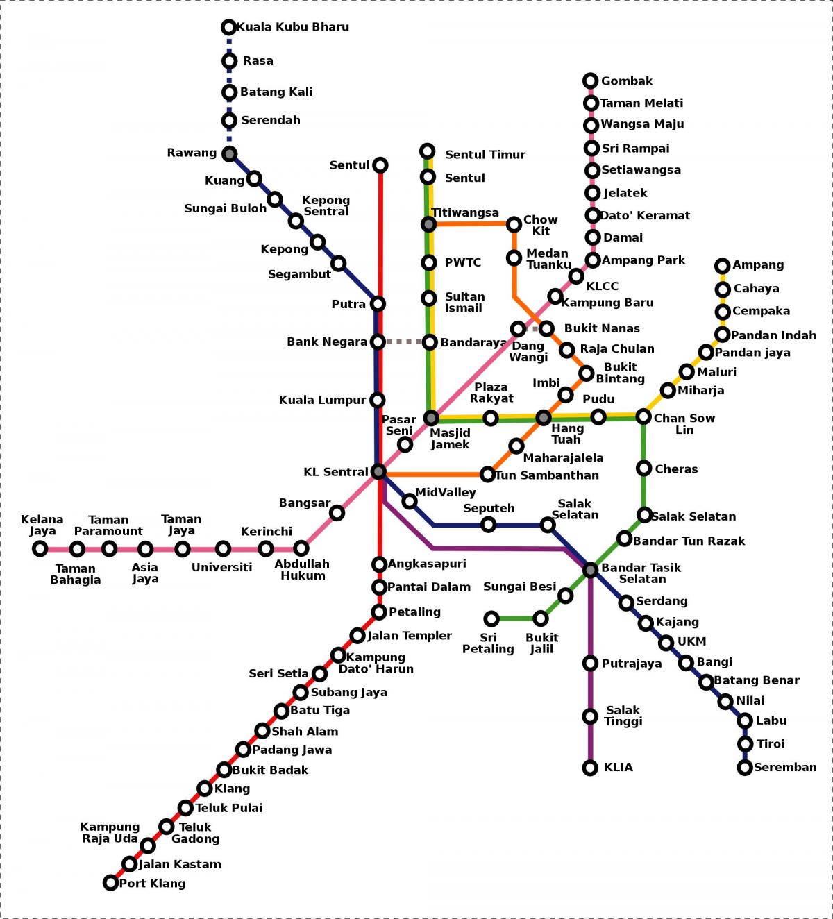 ماليزيا خريطة المترو