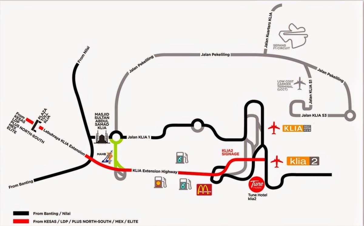 خريطة klia الموقع