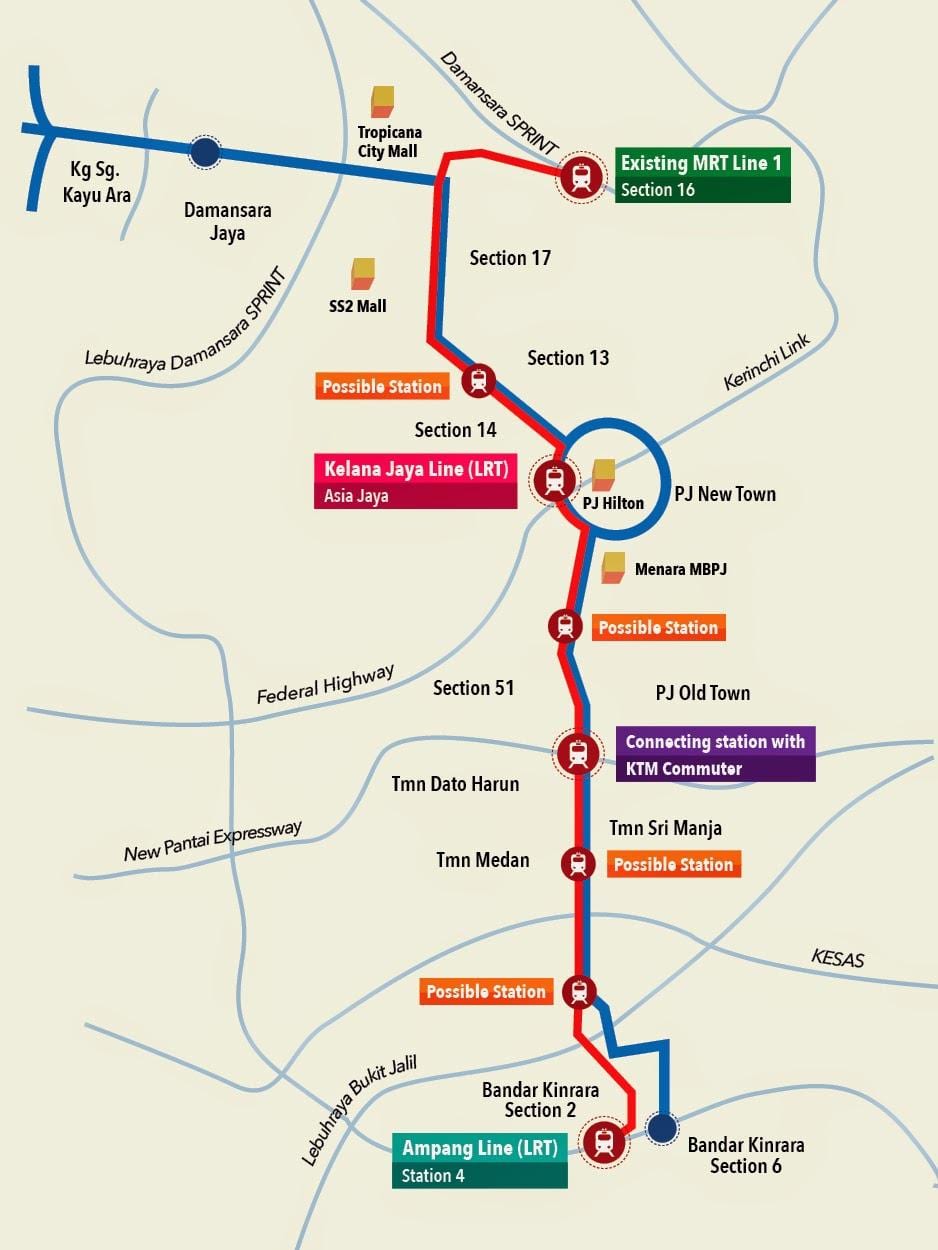 kelana jaya lrt station خريطة
