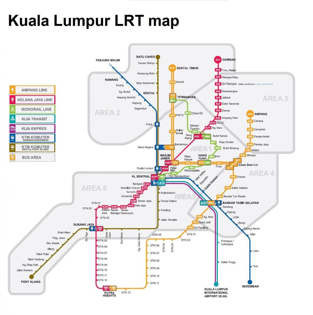 lrt خريطة ماليزيا 2016
