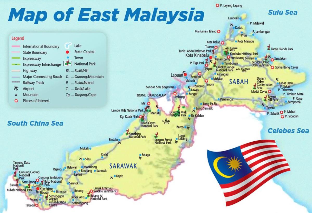 المطارات في ماليزيا خريطة