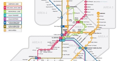 Lrt خريطة كوالالمبور ماليزيا
