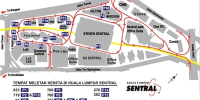 Sentral محطة كوالالمبور خريطة