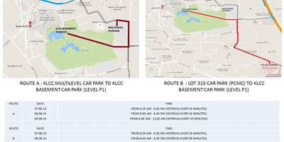 خريطة klcc وقوف السيارات
