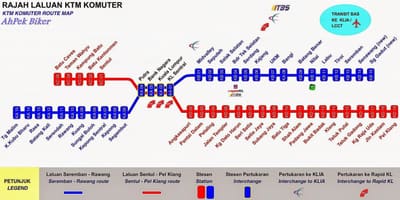 خريطة komuter ماليزيا