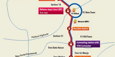 Kelana jaya lrt station خريطة