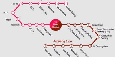 Kl sentral lrt خريطة