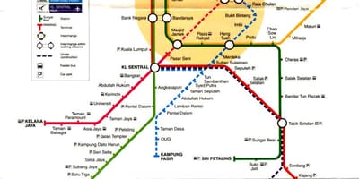 نجم خط lrt خريطة