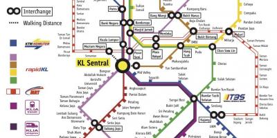 Kl sentral محطة قطار خريطة