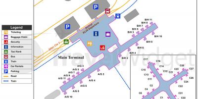 مطار كوالالمبور المحطة الرئيسية خريطة